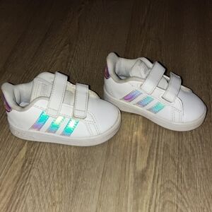 Adidas Kids Sneakers with Iridescent Accents